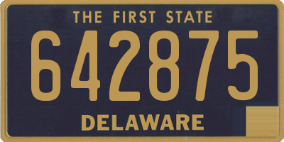 DE license plate 642875