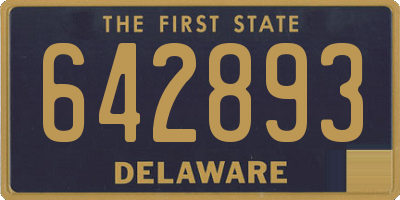 DE license plate 642893