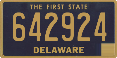 DE license plate 642924
