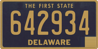 DE license plate 642934