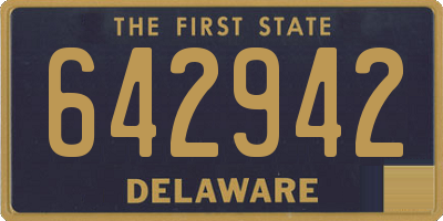 DE license plate 642942
