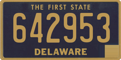 DE license plate 642953