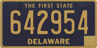 DE license plate 642954