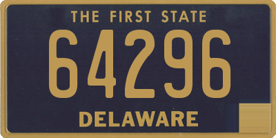 DE license plate 64296