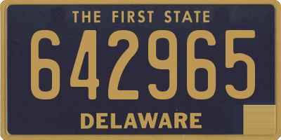 DE license plate 642965