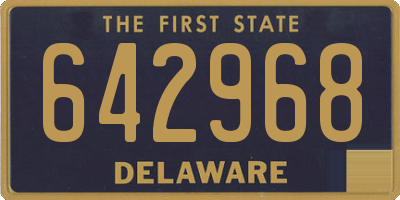 DE license plate 642968