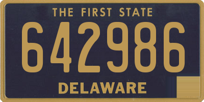 DE license plate 642986