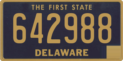DE license plate 642988