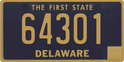 DE license plate 64301