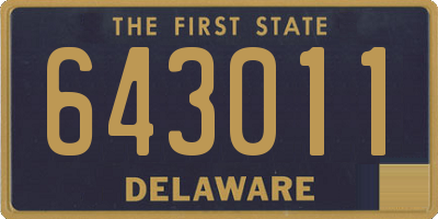 DE license plate 643011