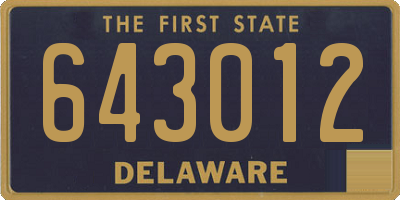 DE license plate 643012