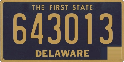 DE license plate 643013
