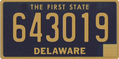 DE license plate 643019
