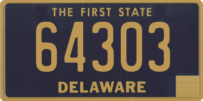 DE license plate 64303