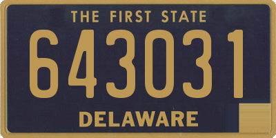 DE license plate 643031