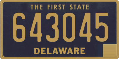 DE license plate 643045