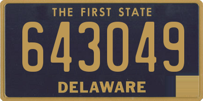 DE license plate 643049
