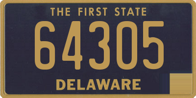 DE license plate 64305