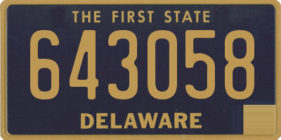DE license plate 643058