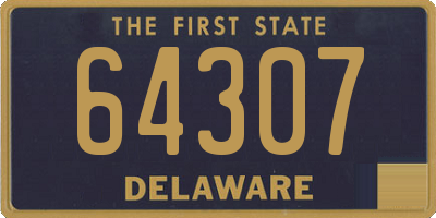 DE license plate 64307