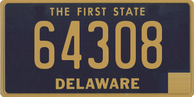 DE license plate 64308