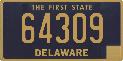 DE license plate 64309