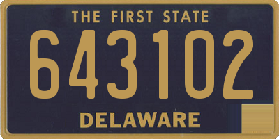 DE license plate 643102