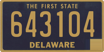 DE license plate 643104
