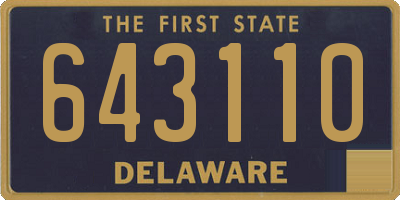 DE license plate 643110