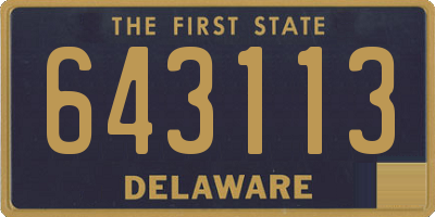 DE license plate 643113