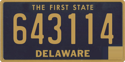 DE license plate 643114