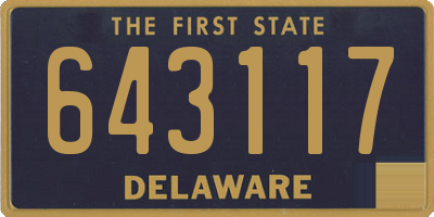 DE license plate 643117