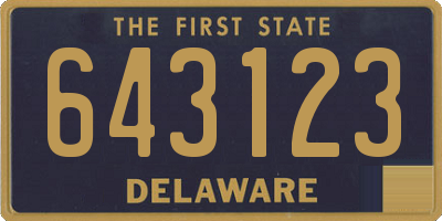 DE license plate 643123