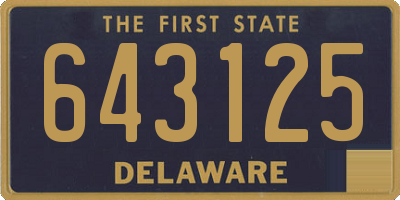 DE license plate 643125