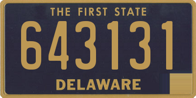 DE license plate 643131
