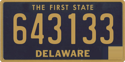 DE license plate 643133