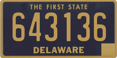 DE license plate 643136