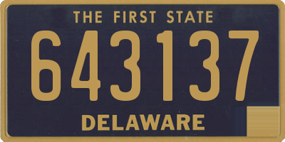 DE license plate 643137