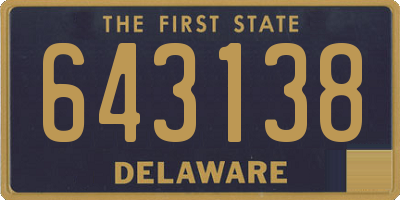 DE license plate 643138