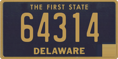 DE license plate 64314