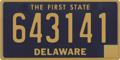 DE license plate 643141