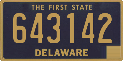 DE license plate 643142