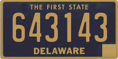 DE license plate 643143