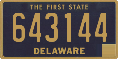 DE license plate 643144