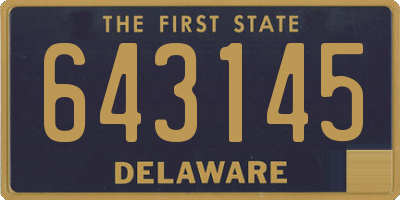 DE license plate 643145