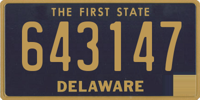 DE license plate 643147