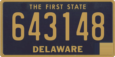 DE license plate 643148