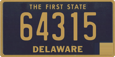 DE license plate 64315