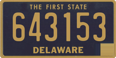 DE license plate 643153