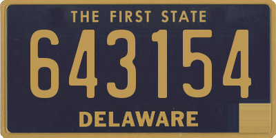 DE license plate 643154
